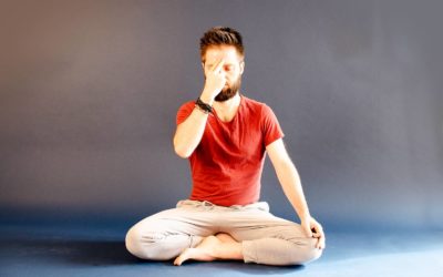 Pranayama durant un cours de yoga