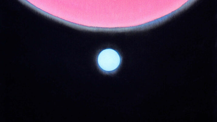 Œuvre abstraite représentant un point lumineux sur fond sombre, utilisée comme pause visuelle dans l’article.