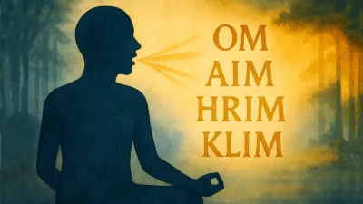 Yogi recitant des mantras tantriques.