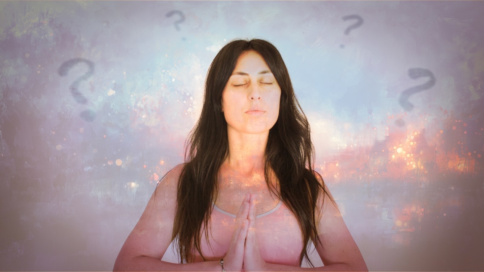 Femme se demandant si elle doit devenir enseignante de yoga.
