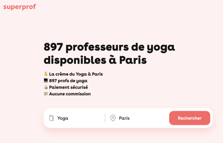 Une capture d'écran de super prof.
